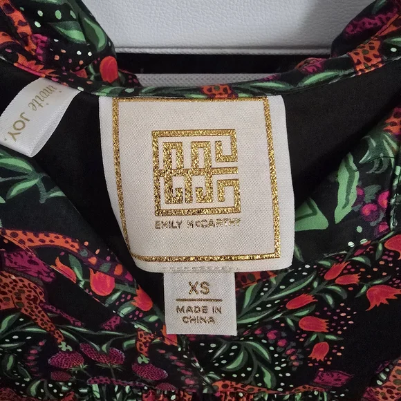 Emily McCarthy Black Floral/Animal Asymmetrical Dress - Picture 3 of 5